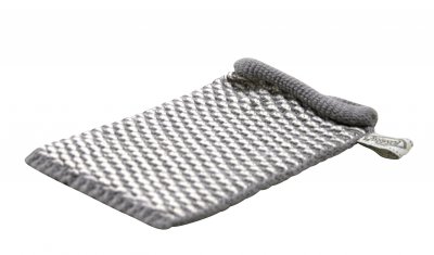 Waschhandschuh natur/grau Bio, ein Hautschmeichler