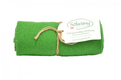 Handtuch/Gästetuch  frisches Dunkelgrün 100 % Bio-Baumwolle