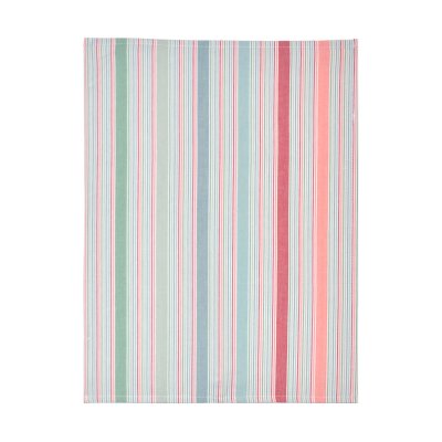 Preview: Geschirrtuch multi staubig pastell gestreift, 100% Bio-Baumwolle