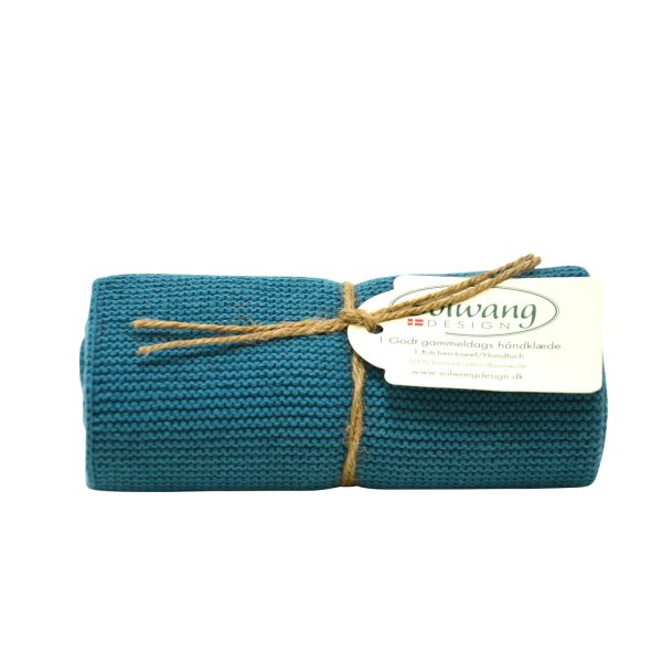 Handtuch/Gästetuch  azurblau 100% Bio-Baumwolle