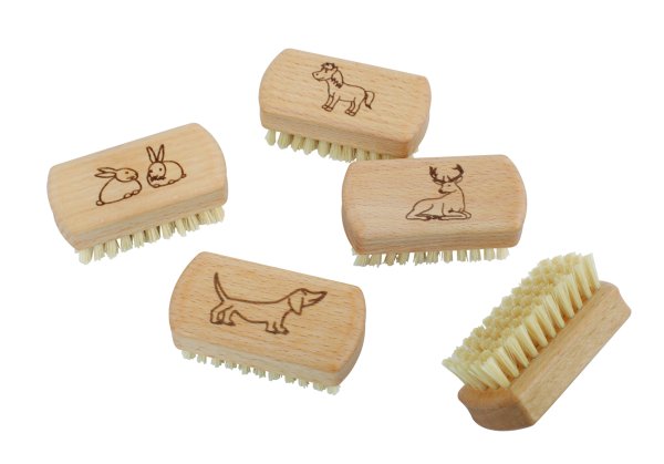 Kindernagelbürste Tiermotive