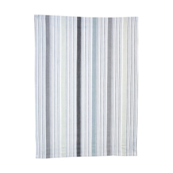 Geschirrtuch multigrau gestreift, 100% Bio-Baumwolle